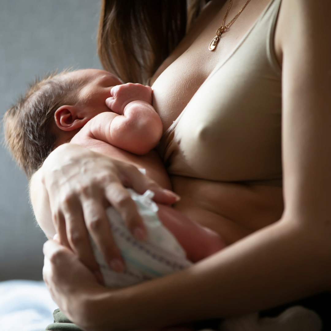 Breastfeeding mum and baby